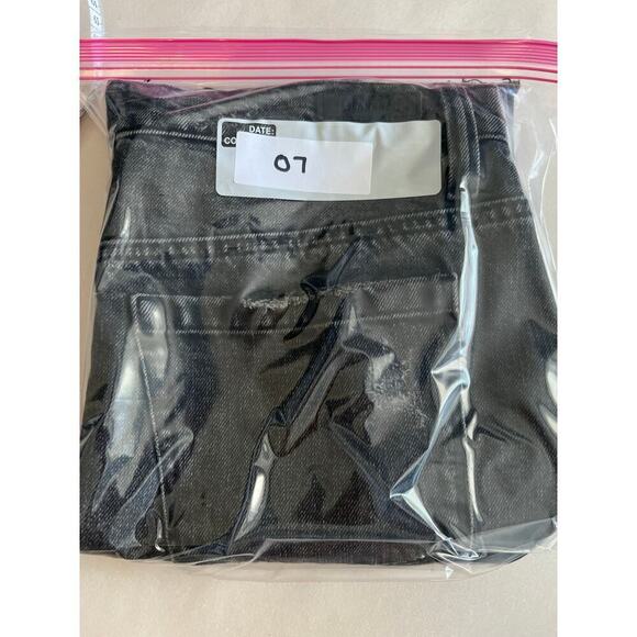 Blank NYC Black Distressed Assymetrical Jean Mini Skirt Women's 27 Goth Punk - Picture 12 of 12